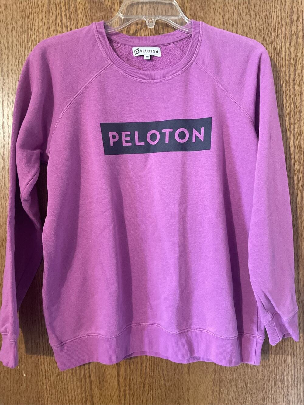 Peloton Purple Crewneck Sweater Sweatshirt Pullover Womens Size XS Extra Small